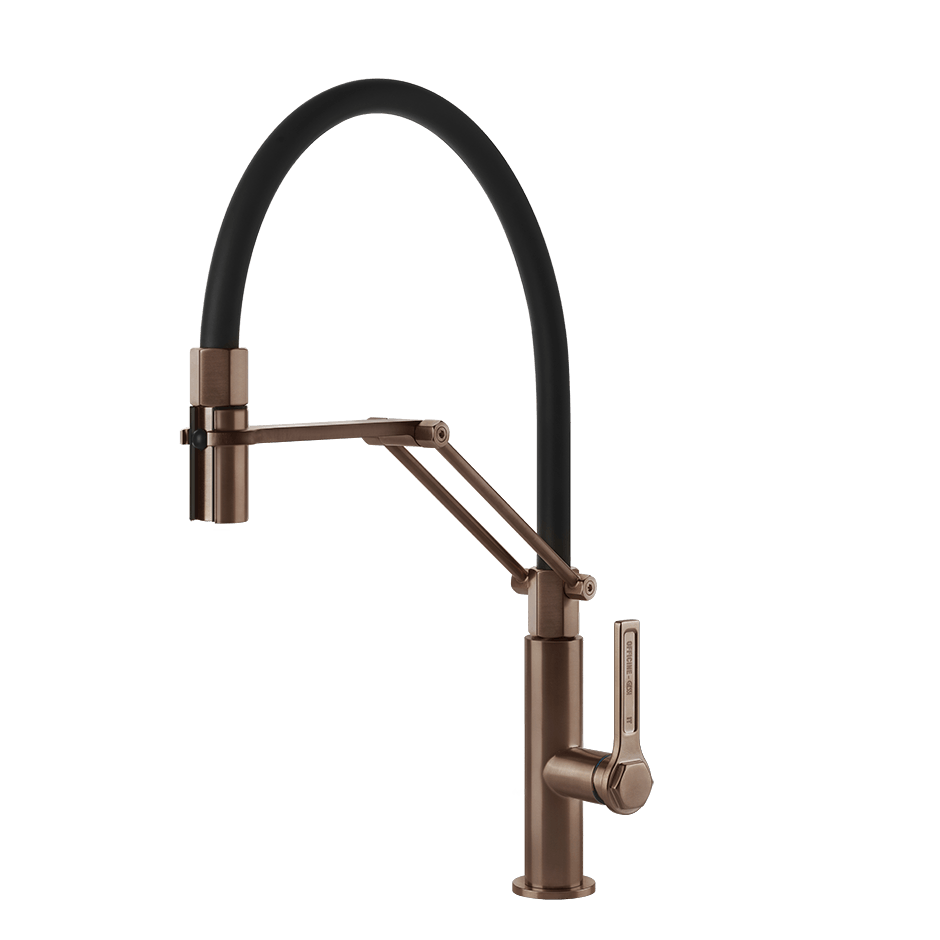 Gessi Sink Mixer 60055 in Copper Brushed Pvd