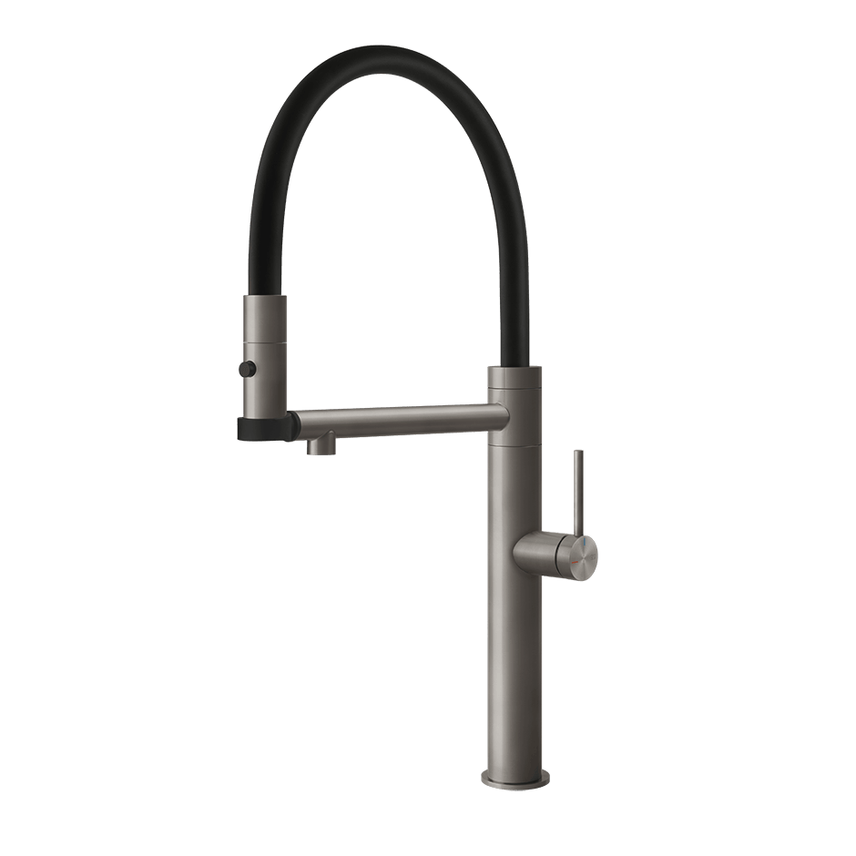 Gessi Sink Mixer 60210 in Steel Brushed
