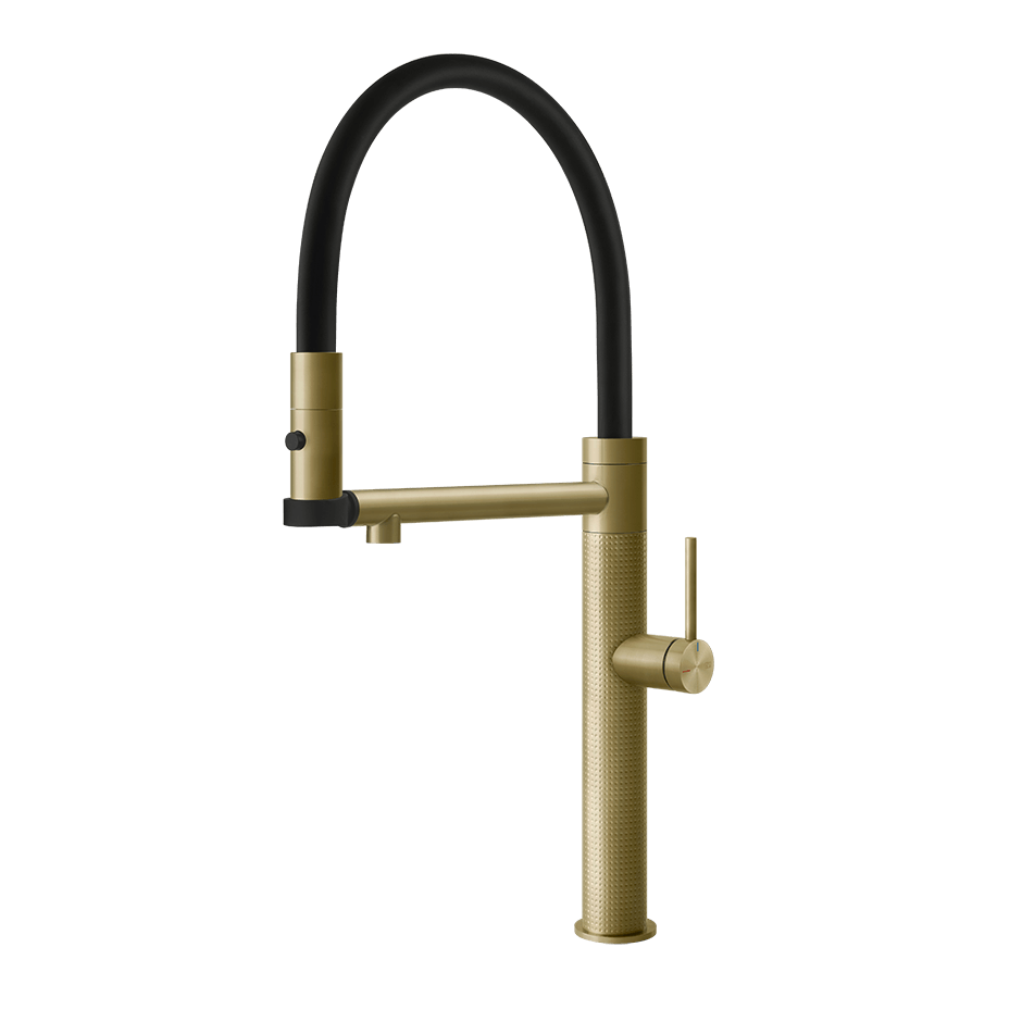 Gessi Sink Mixer 60214 in Brass Brushed Pvd