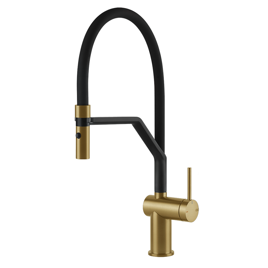 Gessi Sink Mixer 60429 in Gold Brushed Pvd