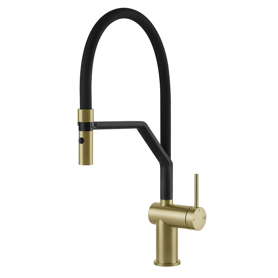 Gessi Sink Mixer 60429 in Brass Brushed Pvd