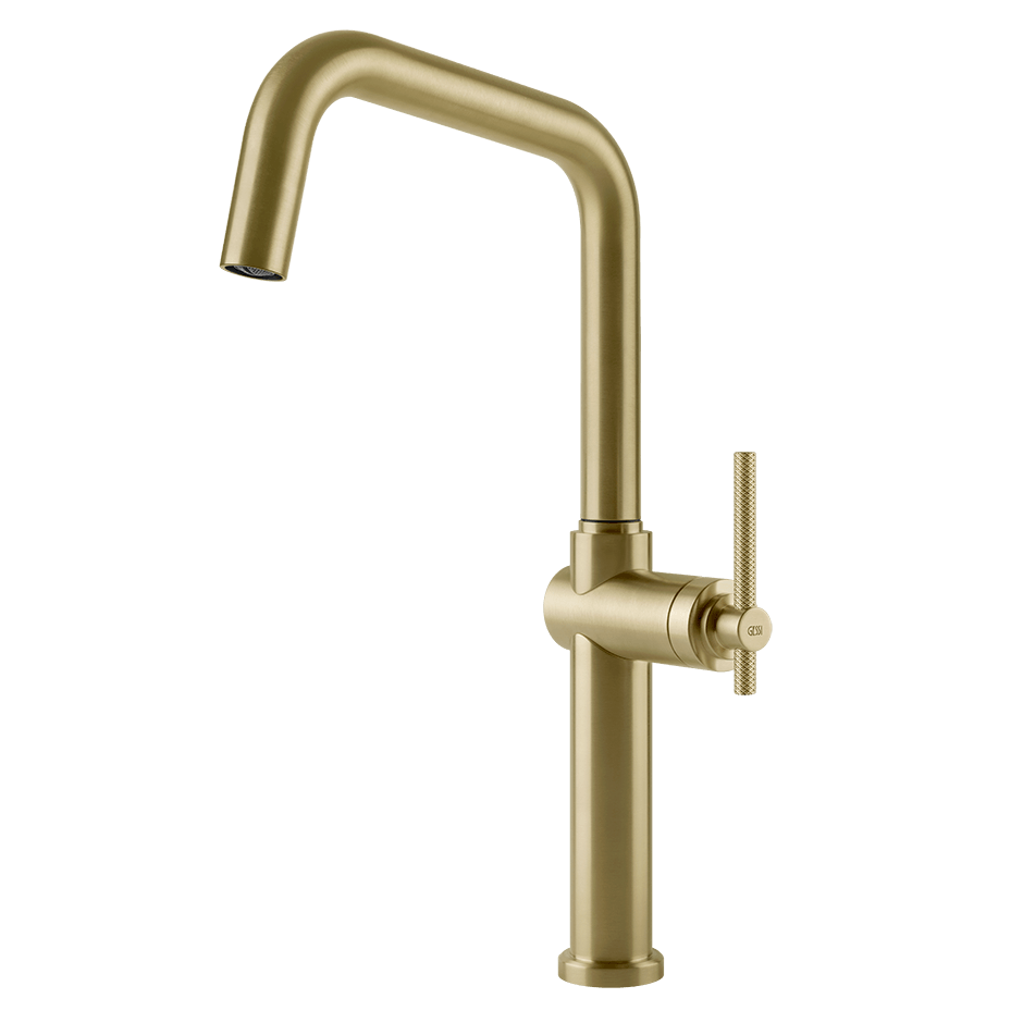 Gessi Sink Mixer 60650 in Brass Brushed Pvd