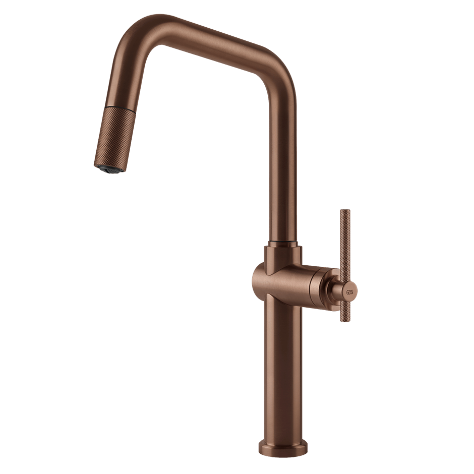 Gessi Sink Mixer 60652 in Copper Brushed Pvd