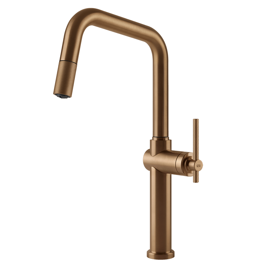 Gessi Sink Mixer 60652 in Warm Bronze Br. Pvd