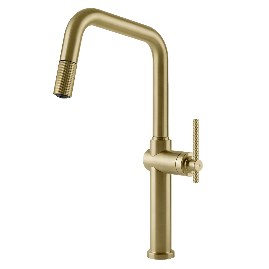 Gessi Sink Mixer 60652 in Brass Brushed Pvd