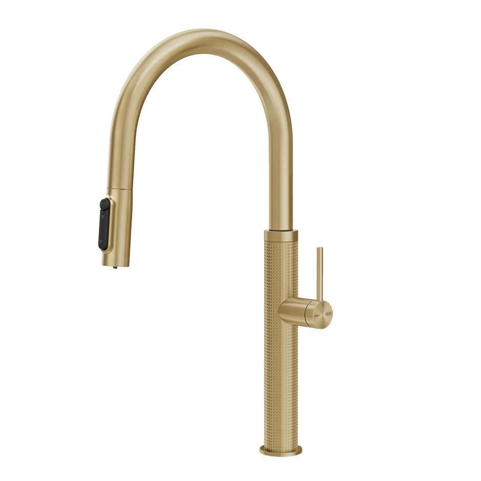 Gessi Sink Mixer 60826 in Brass Brushed Pvd
