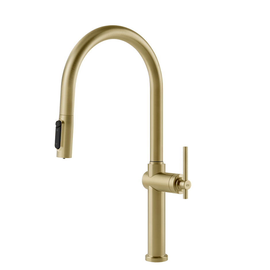 Gessi Sink Mixer 60872 in Brass Brushed Pvd
