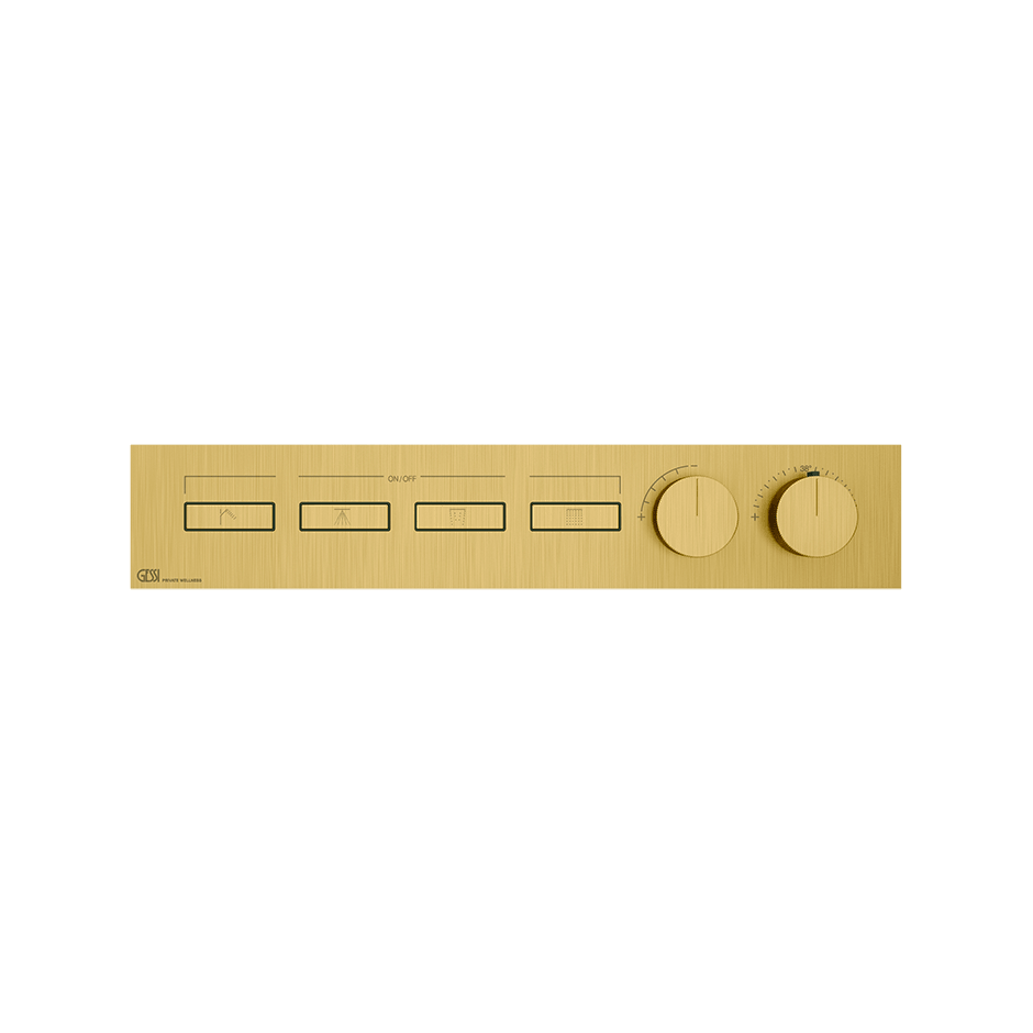 Gessi Shower Mixer 63016 in Gold Brushed Pvd