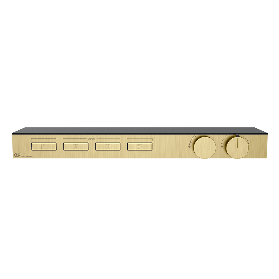 Gessi Shower Mixer 63026 in Brass Brushed Pvd