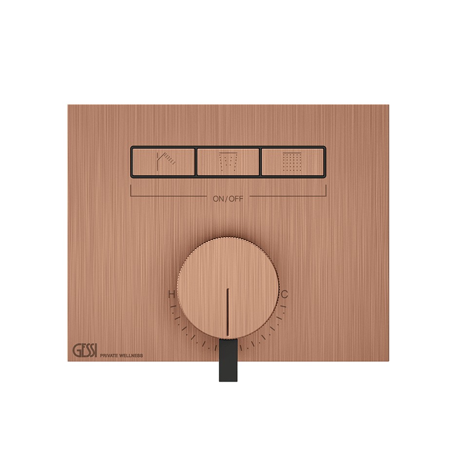 Gessi Shower Mixer 63081 in Copper Brushed Pvd