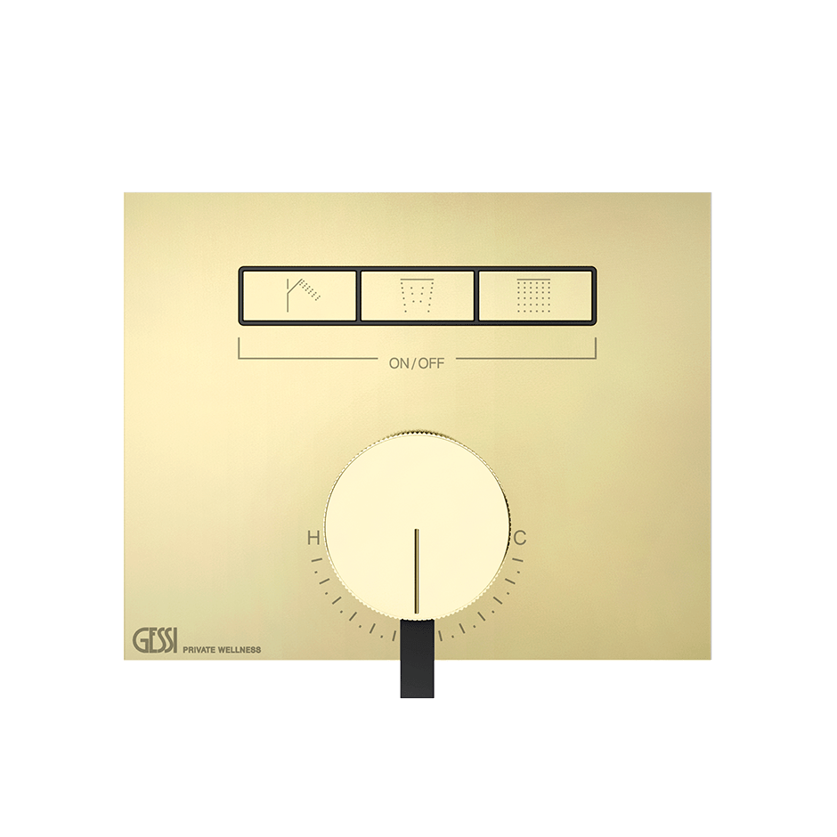 Gessi Shower Mixer 63081 in Brass Pvd