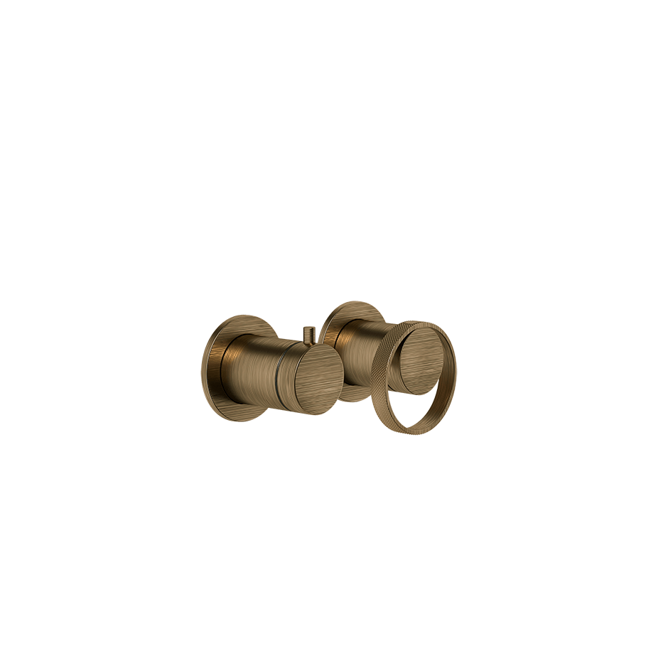 Gessi Shower Mixer 63380 in Antique Brass