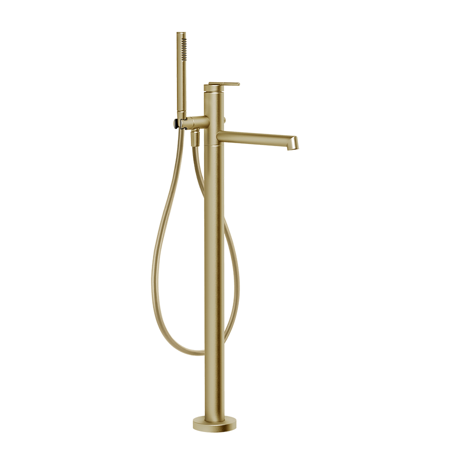 Gessi Bath Mixer 63528 in Brass Brushed Pvd