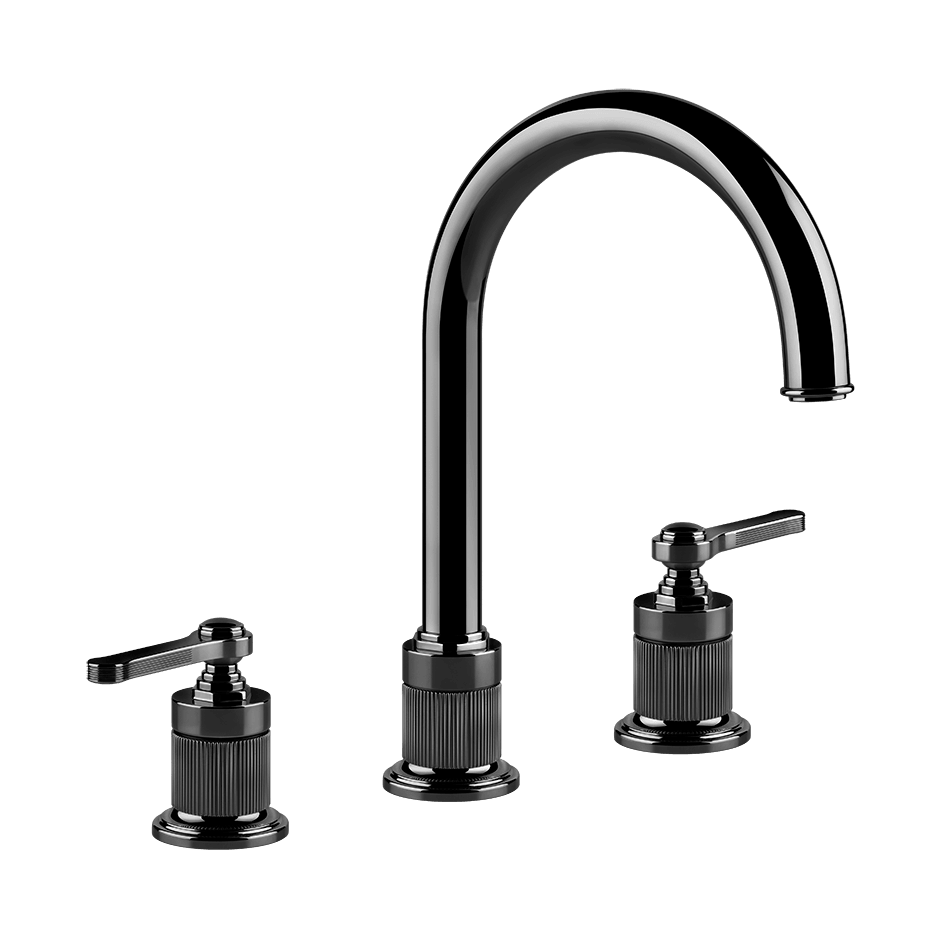 Gessi Washbasin Group 65016 in Black Metal Pvd
