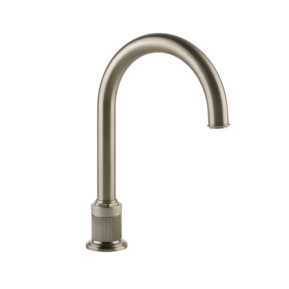 Gessi Basin Spout 65025 in Finox Brushed Nickel