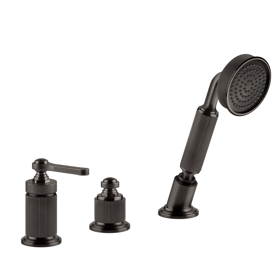 Gessi Bath Mixer 65043 in Black Metal Br. Pvd
