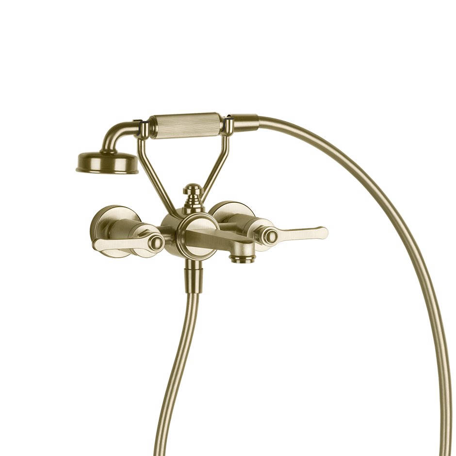 Gessi Bath Mixer 65113 in Brass Brushed Pvd
