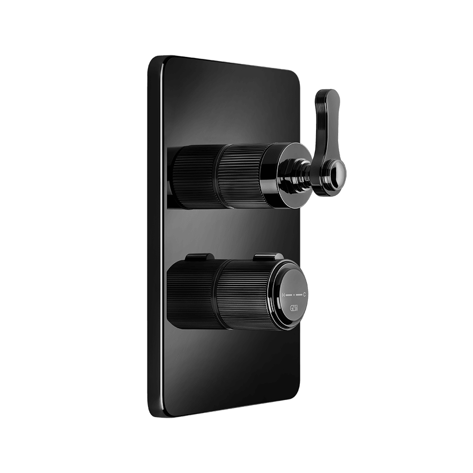 Gessi Shower Mixer 65133 in Black Metal Pvd