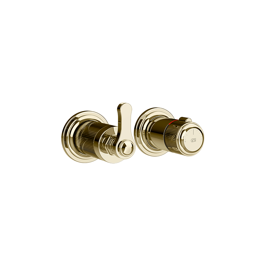 Gessi Shower Mixer 65233 in Brass Pvd
