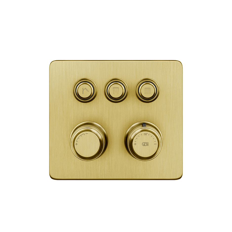 Gessi Shower Mixer 65234 in Gold Brushed Pvd
