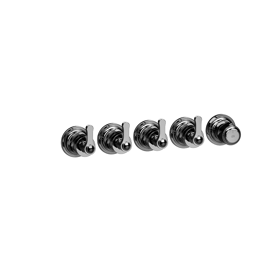 Gessi Shower Mixer 65338 in Black Metal Pvd