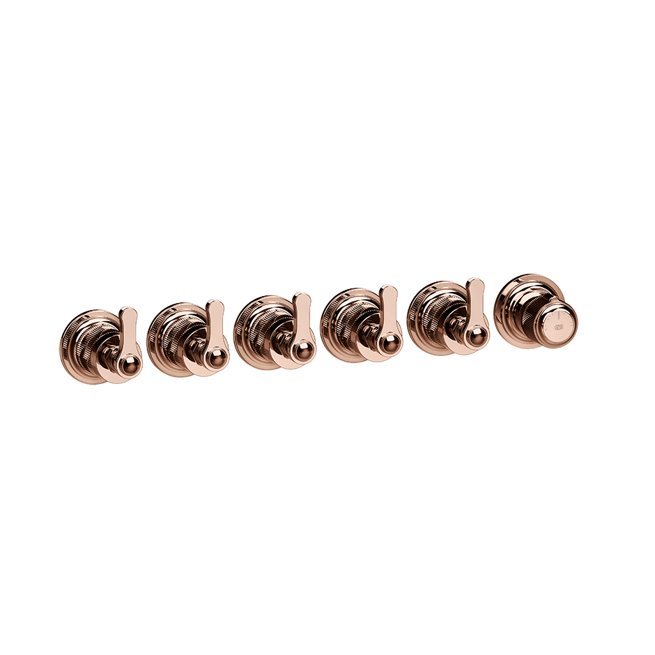 Gessi Shower Mixer 65340 in Copper Pvd