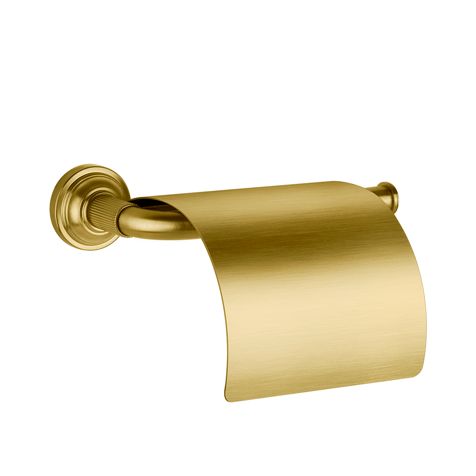 Gessi Paper Roll Holder 65449 in Gold Brushed Pvd