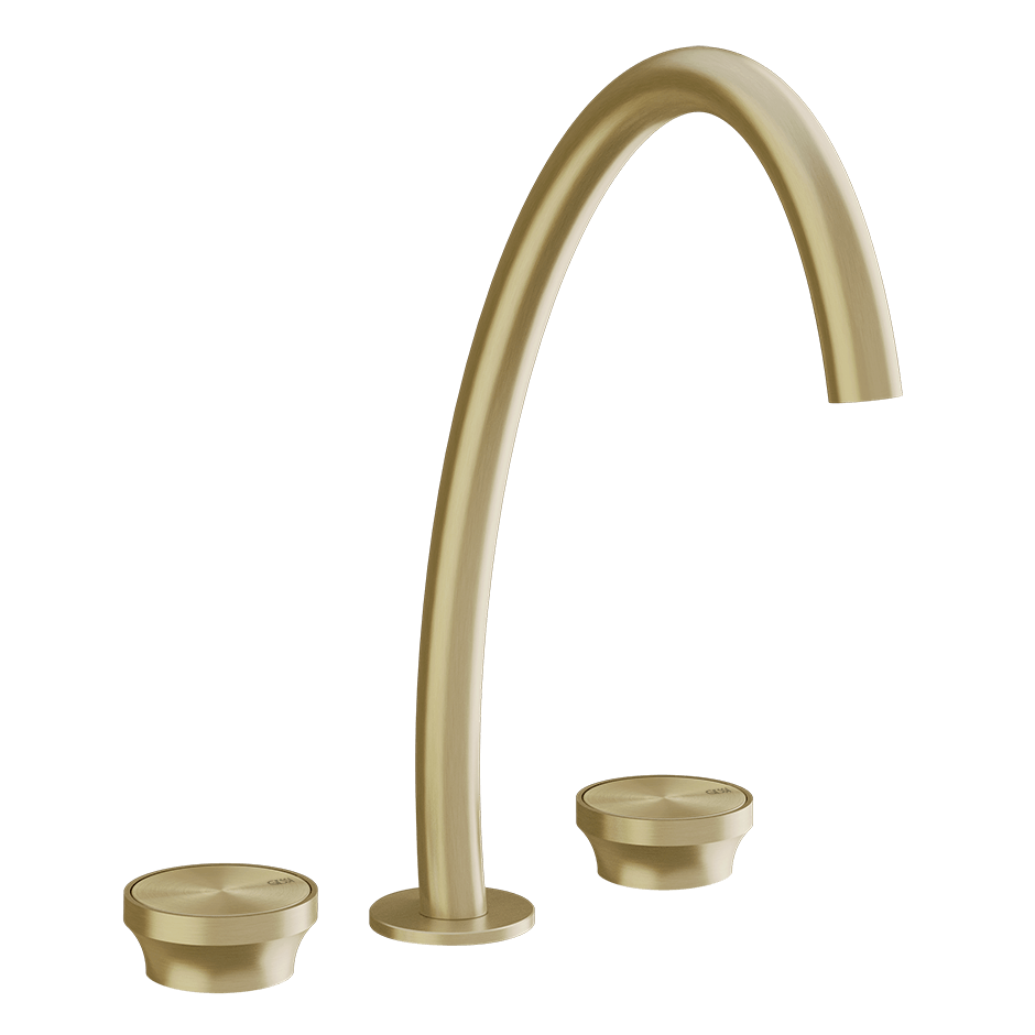 Gessi Washbasin Group 66016 in Brass Brushed Pvd