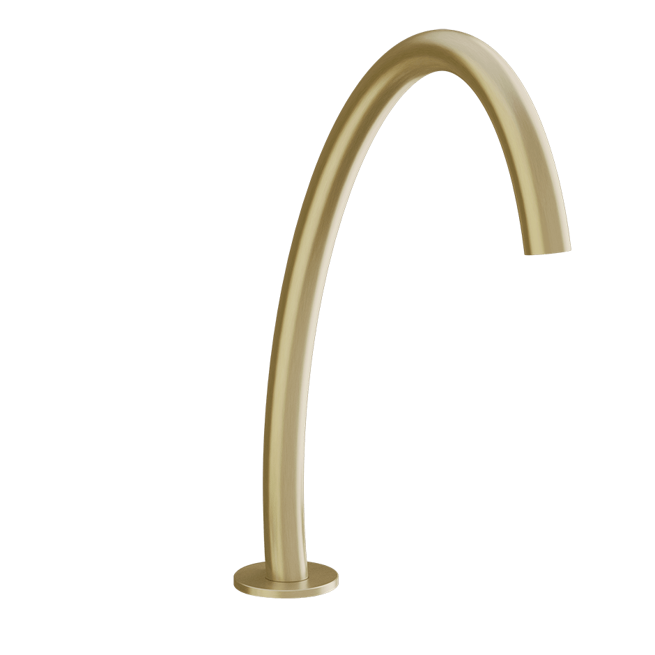 Gessi Basin Spout 66025 in Brass Brushed Pvd