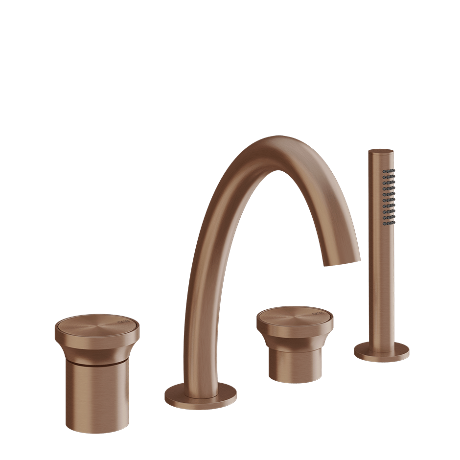 Gessi Bath Mixer 66037 in Copper Brushed Pvd