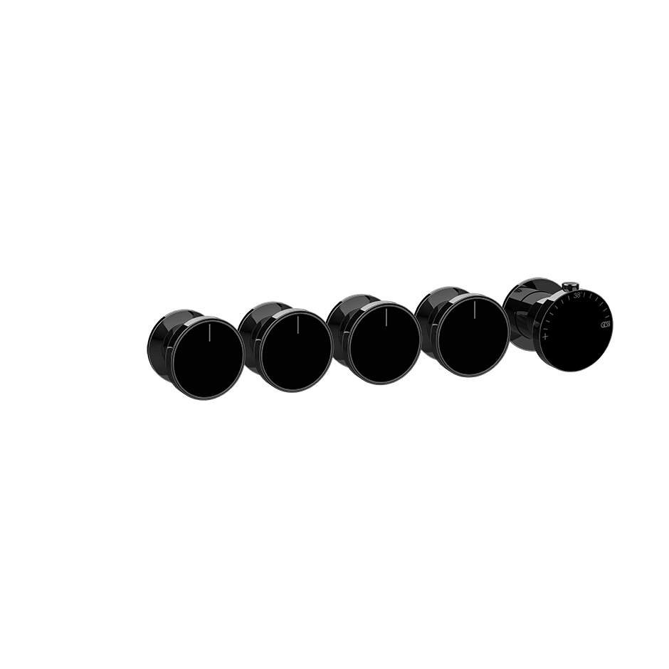 Gessi Shower Mixer 66338 in Black Metal Pvd