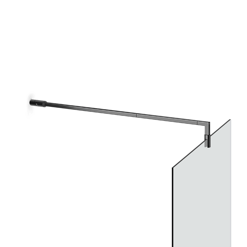 Gessi Glass Support Bar 67073 in Black Metal Pvd