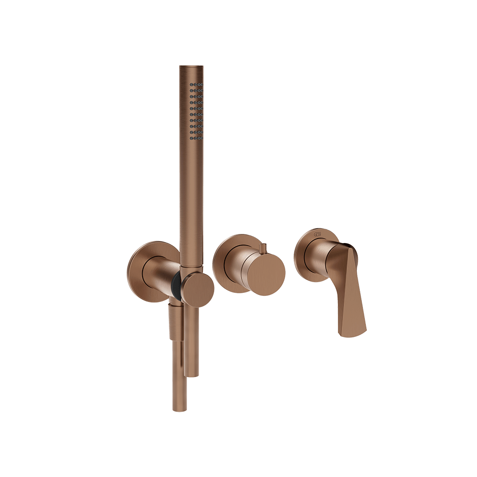 Gessi Shower Mixer 72036 in Copper Brushed Pvd