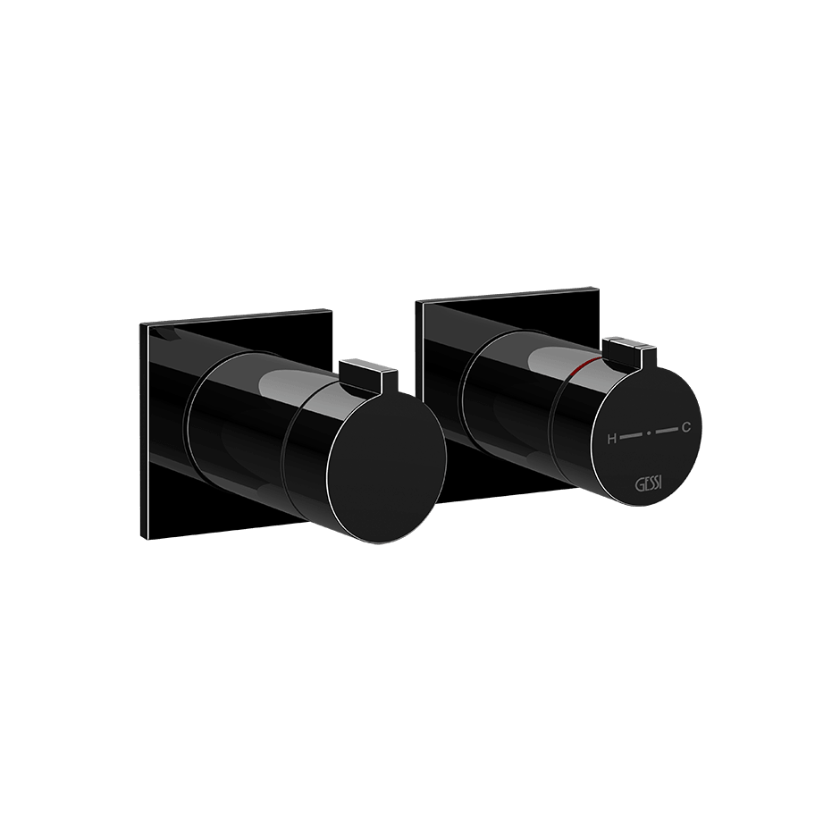 Gessi Shower Mixer 73032 in Black Metal Pvd