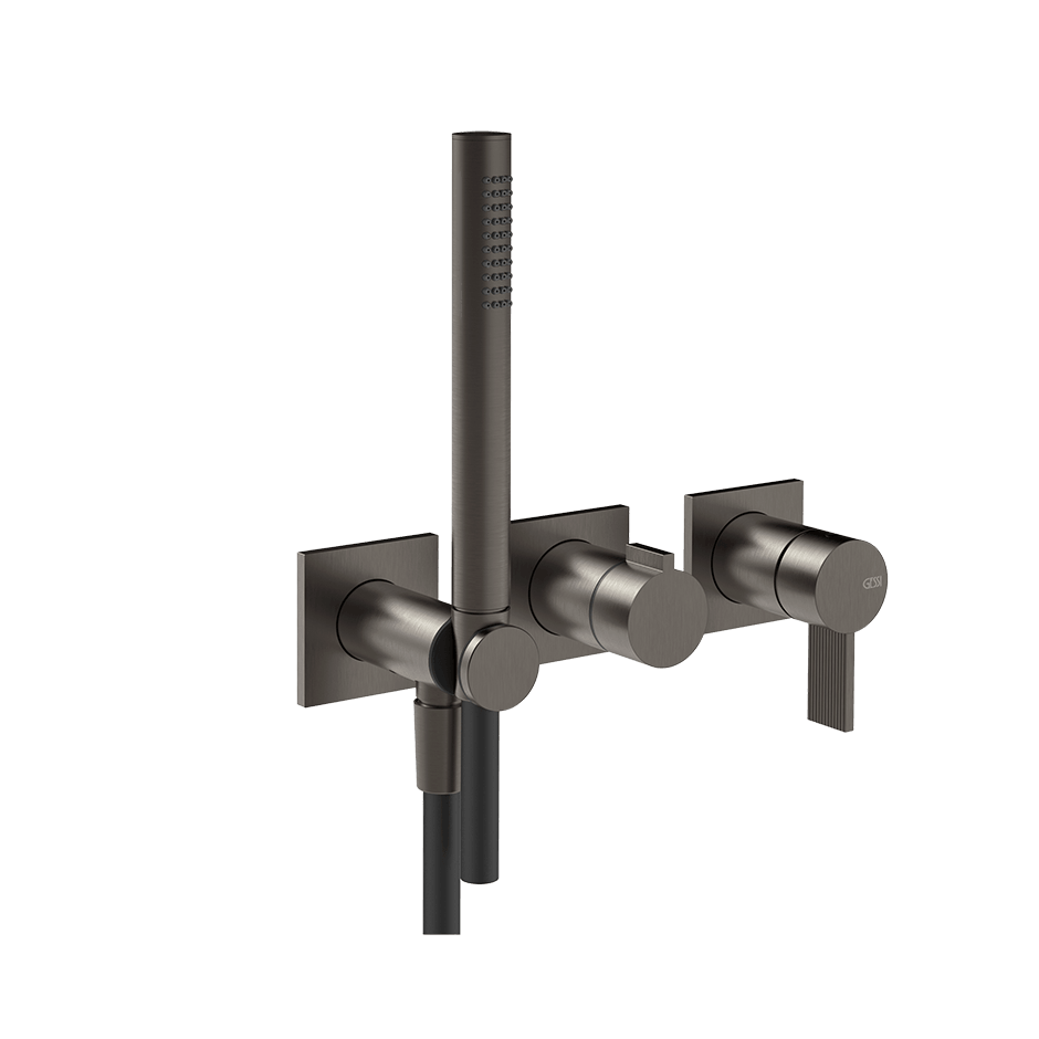 Gessi Shower Mixer 73536 in Black Metal Br. Pvd