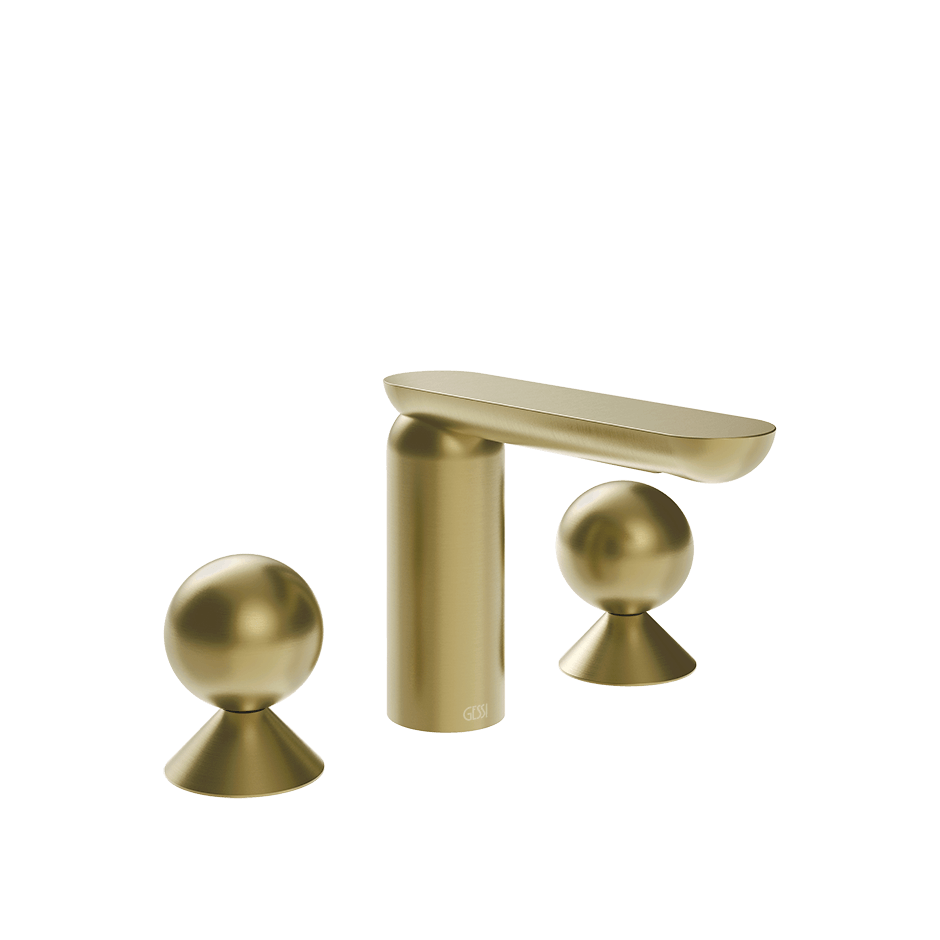Gessi Washbasin Group 74005 in Brass Brushed Pvd