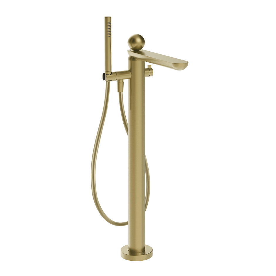 Gessi Bath Mixer 74029 in Brass Brushed Pvd