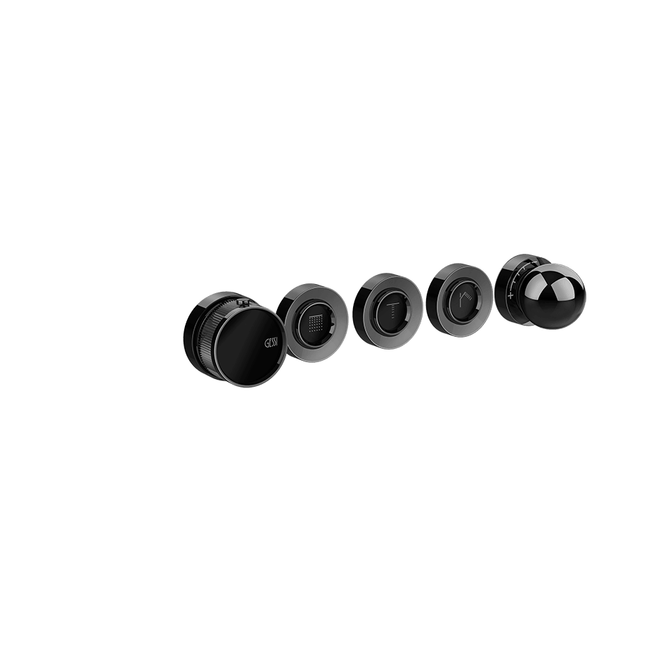 Gessi Shower Mixer 74034 in Black Metal Pvd
