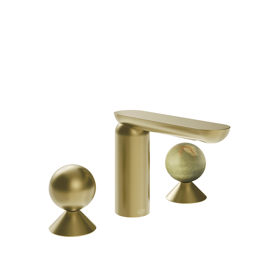 Gessi Washbasin Group 74055 in Brass Brushed Pvd