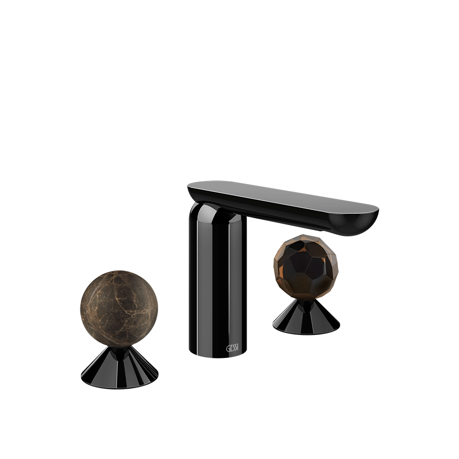 Gessi Washbasin Group 74125 in Black Metal Pvd