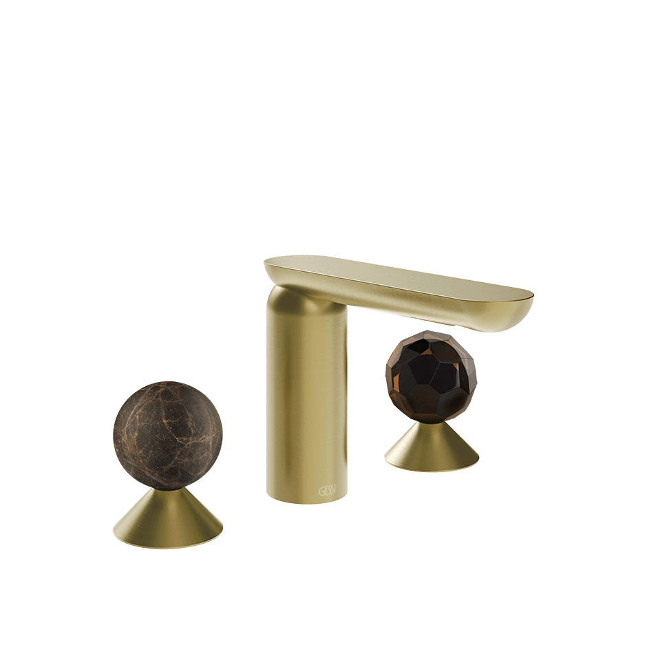 Gessi Washbasin Group 74125 in Brass Brushed Pvd