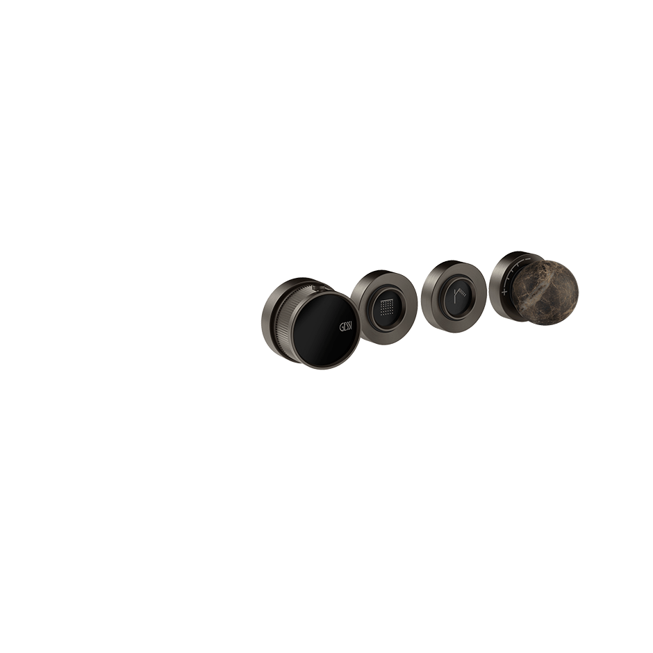 Gessi Shower Mixer 74132 in Black Metal Br. Pvd