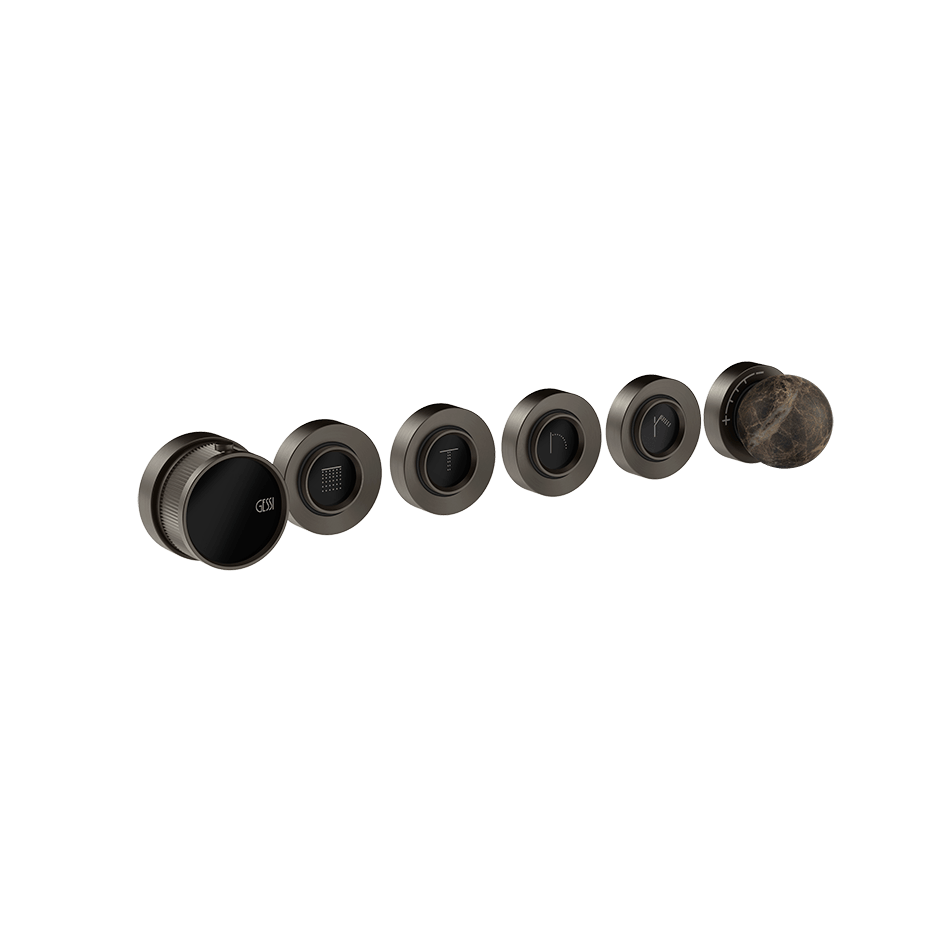 Gessi Shower Mixer 74136 in Black Metal Br. Pvd