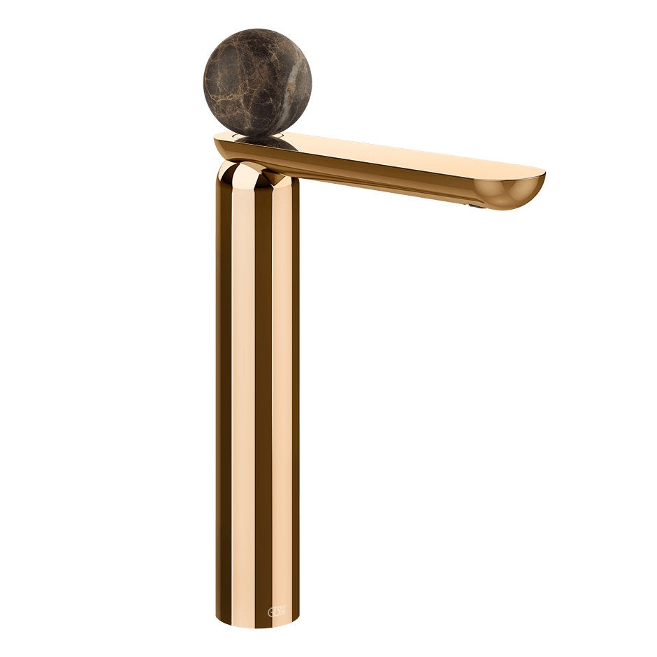 Gessi Washbasin Mixer 74153 in Warm Bronze Pvd