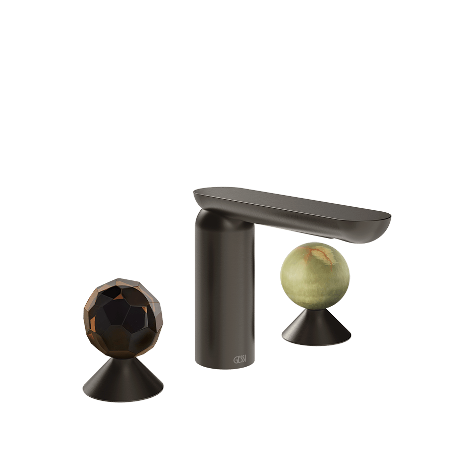Gessi Washbasin Group 74255 in Black Metal Br. Pvd