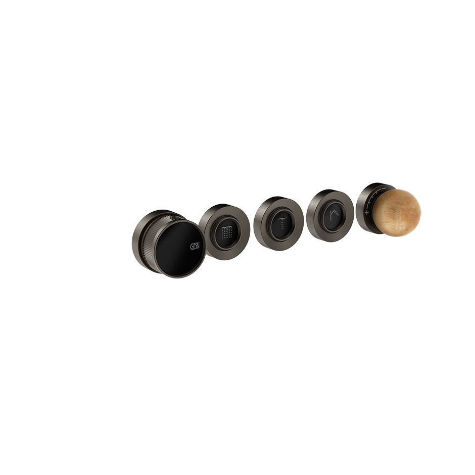 Gessi Shower Mixer 74334 in Black Metal Br. Pvd