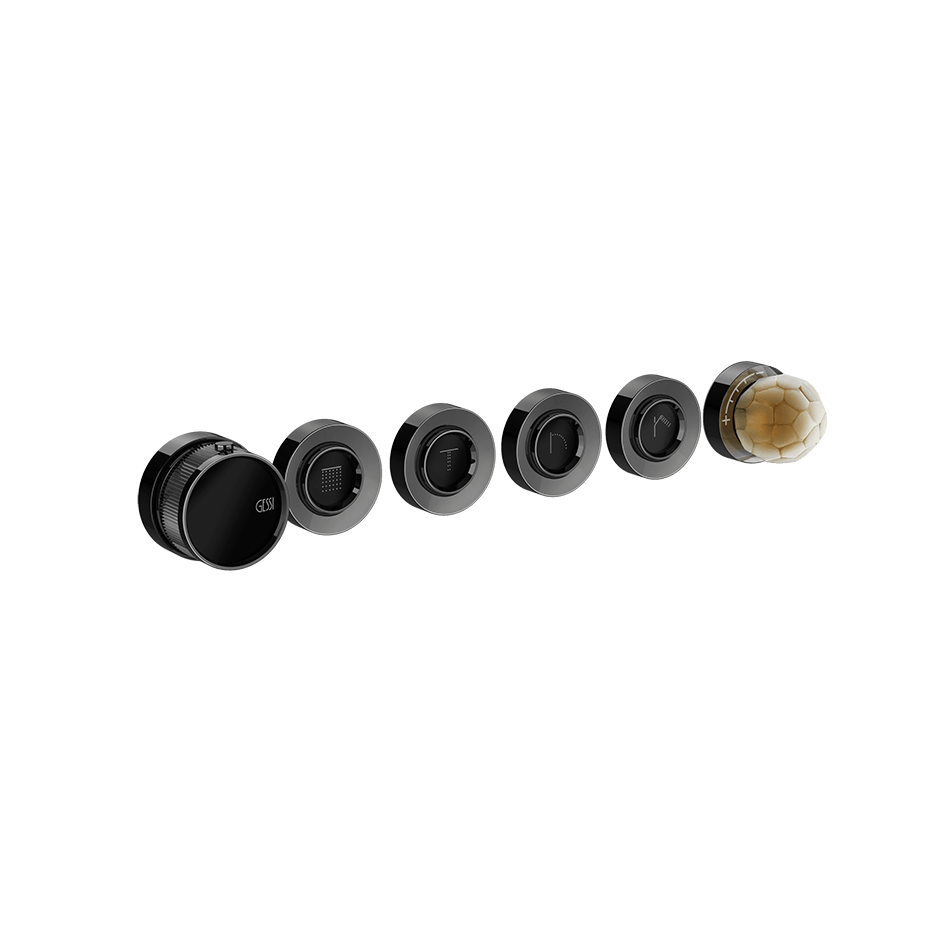 Gessi Shower Mixer 74436 in Black Metal Pvd