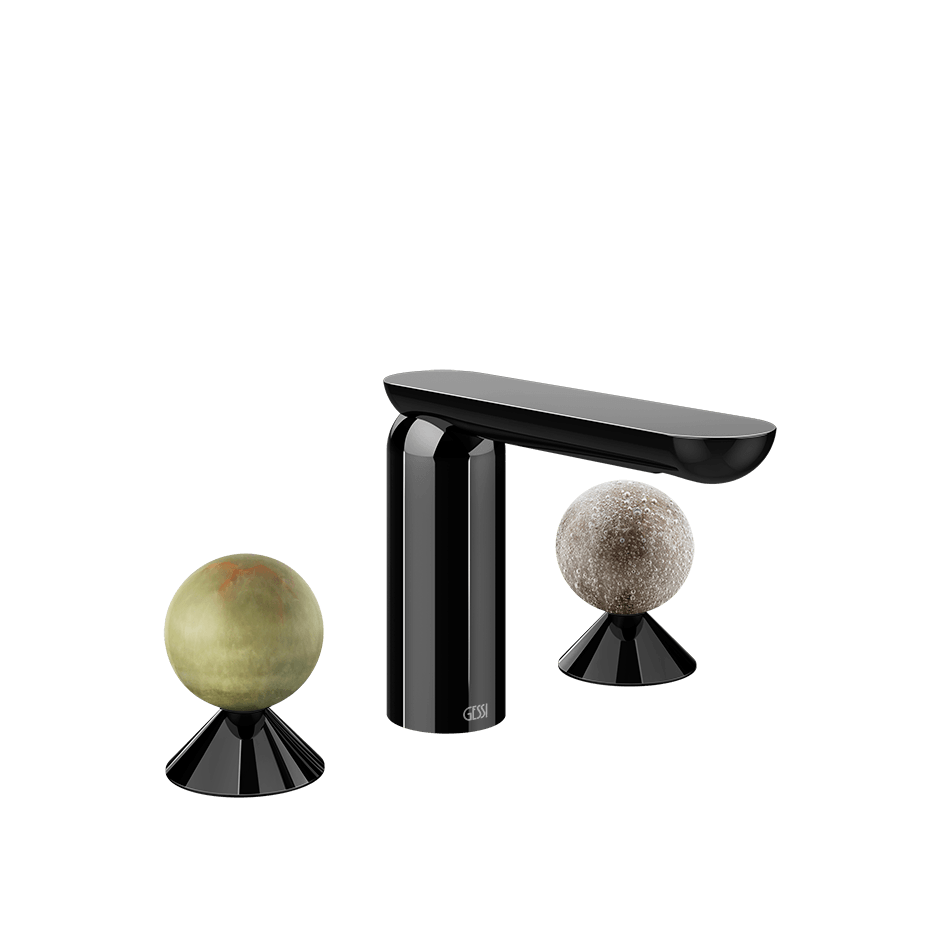 Gessi Washbasin Group 74565 in Black Metal Pvd