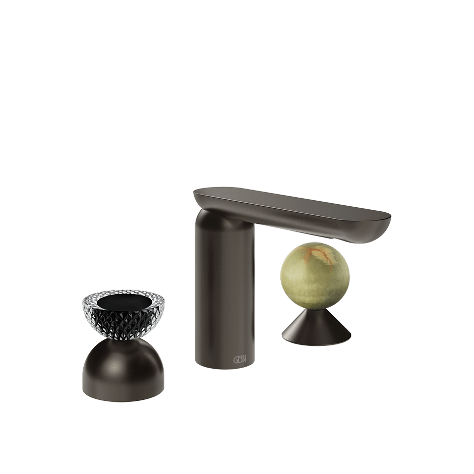Gessi Washbasin Group 74758 in Black Metal Br. Pvd