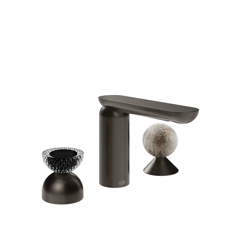 Gessi Washbasin Group 74768 in Black Metal Br. Pvd